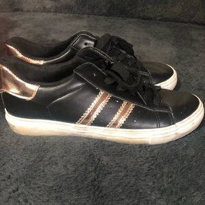 Black and Gold Women's Sneakers